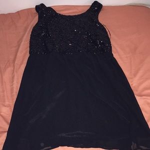 Sequined Black Dress